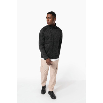 Men's full zip heather jacket